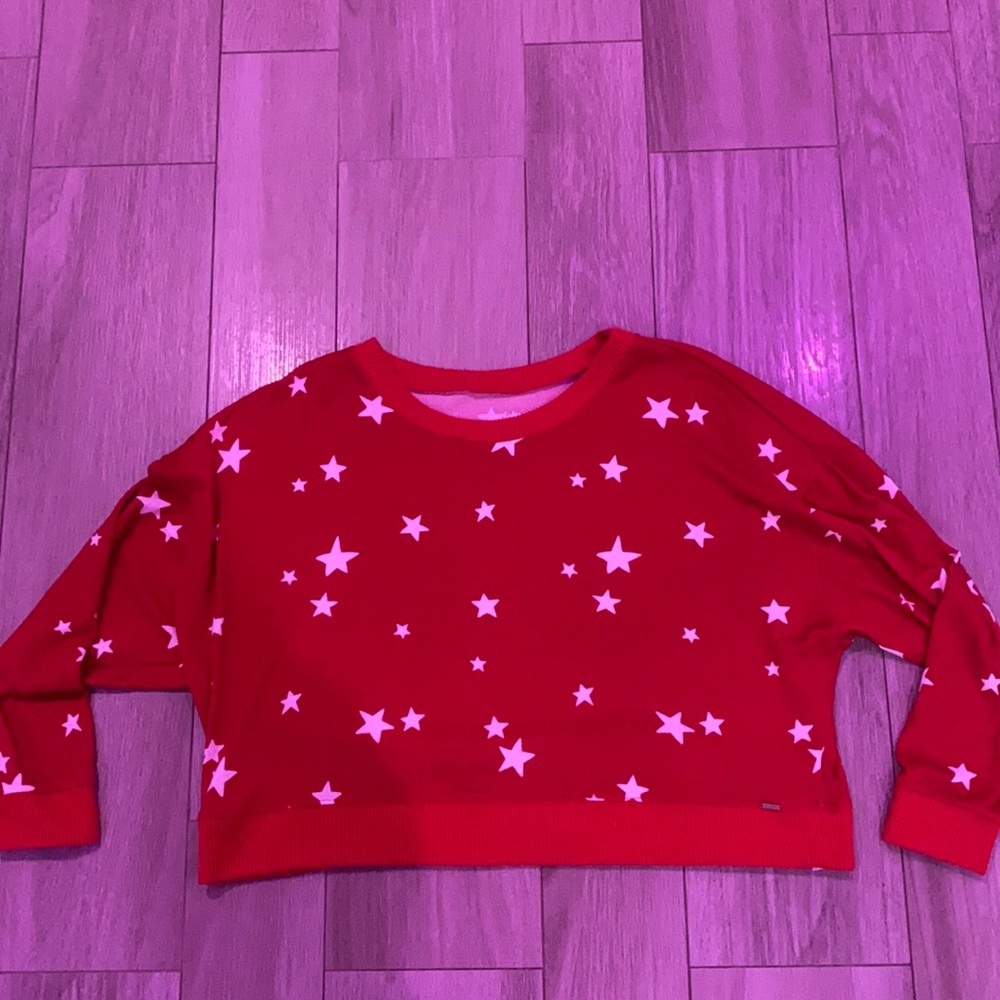 Hollister Red Long Sleeve with White Stars